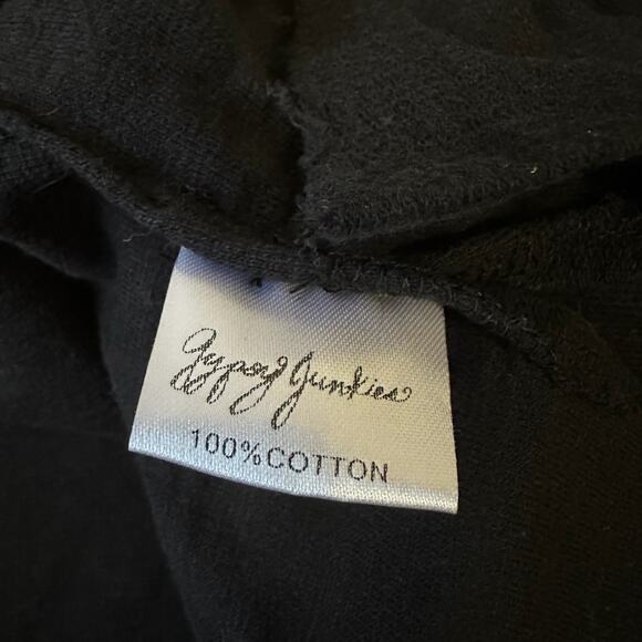 GYPSY JUNKIES Tank Top Black Stars Rhinestones V-Neck Cotton Edgy Gothic - Picture 8 of 10